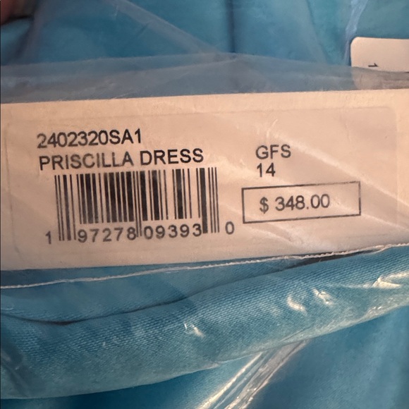 NWT Trina Turk Priscilla Gulfstream Blue Dress SZ 14 NEW - Picture 9 of 9